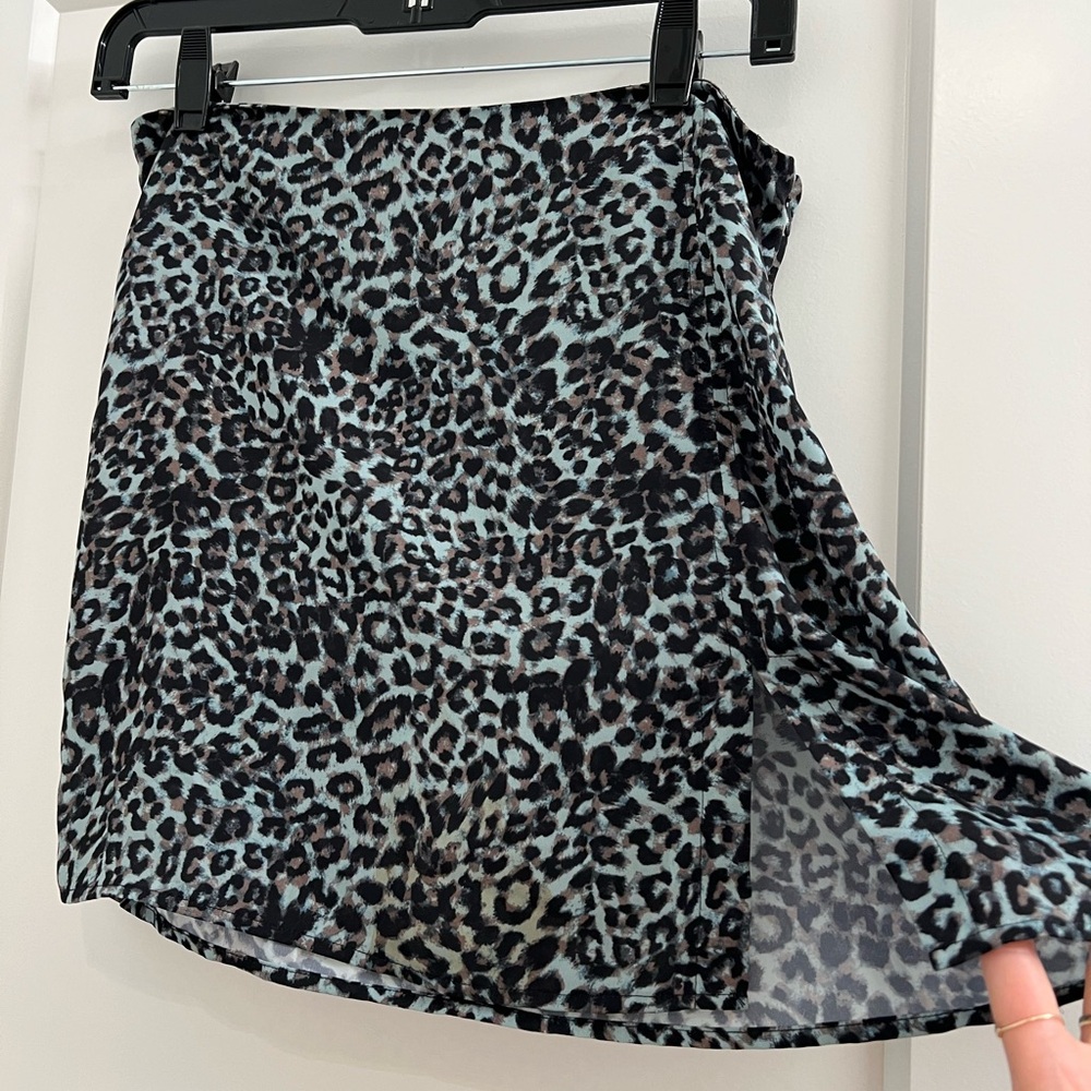 Planet Blue Blue Cheetah mini Skirt